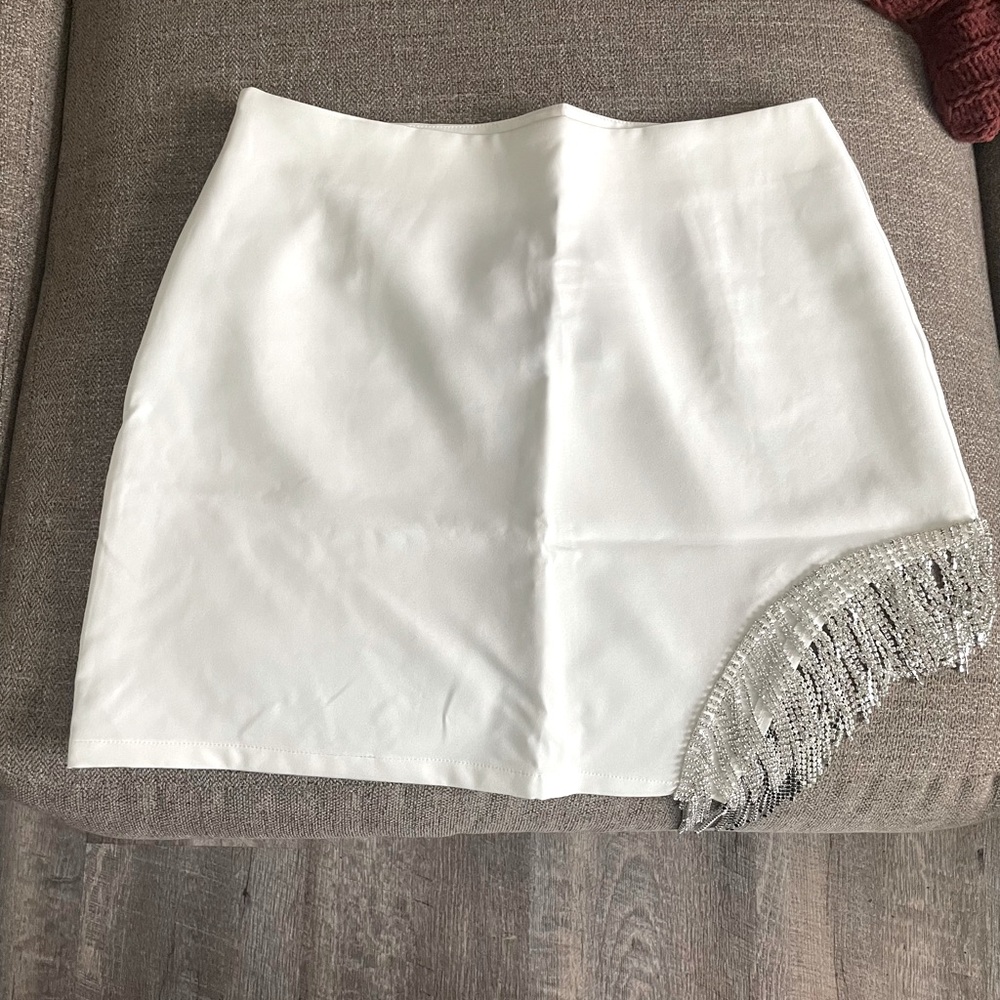White rhinestone skirt from the Lace Cactus Boutique.